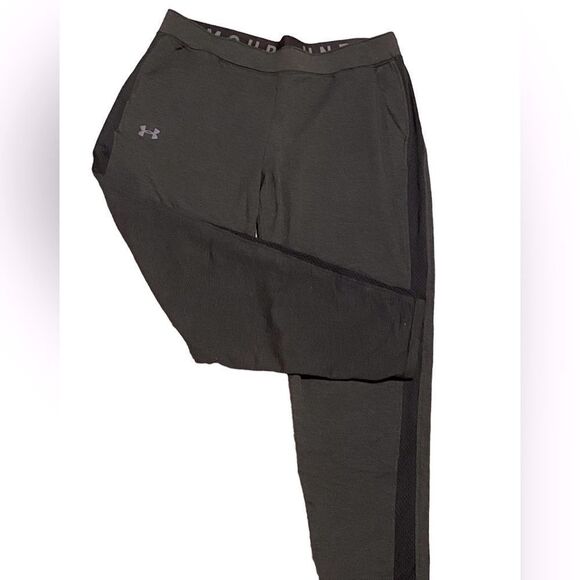 Under Armour UA Wm’s Sz XL Dark Gray Featherweight Stretchy Fleece Fitted Pants - Picture 2 of 5